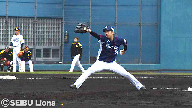 野田投手はテンポの良い投球を披露