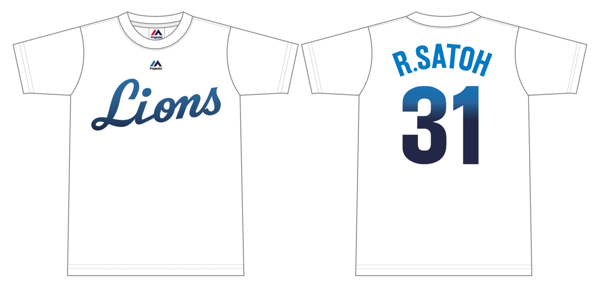 【受注】背番号Tシャツ(ライオンズ70周年ver.)