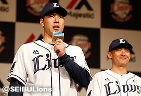 炭谷新選手会長が挨拶!