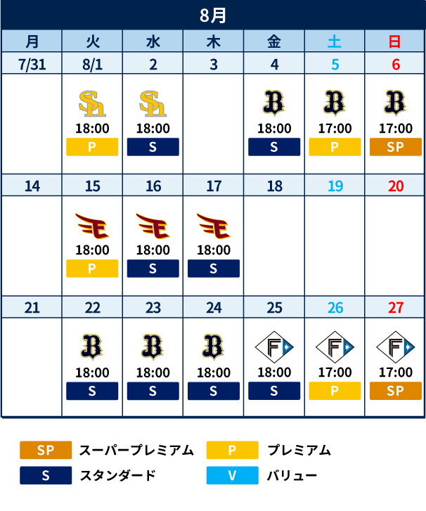 チケット価格カテゴリの画像