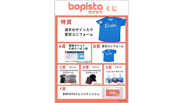 BOPISTAくじ景品画像