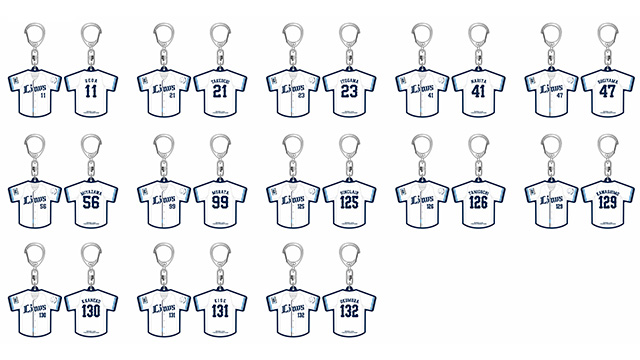 ユニフォームアクリルキーホルダー 見本