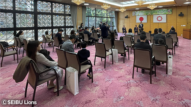 埼玉県知事公館で表彰式が開催されました。