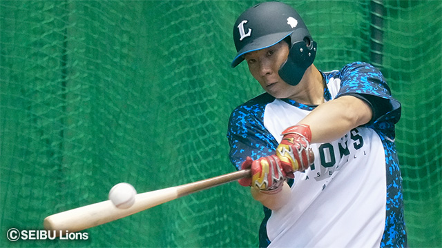 バットで球を打つ瞬間