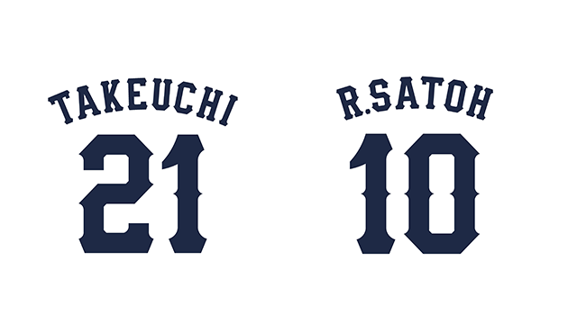 選手アイロンシート 見本