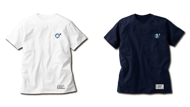 選手のプレー中のシルエットをTシャツやバッグなどに刺繍した