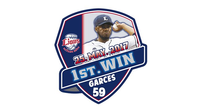 「ガルセス投手来日初勝利記念ピンバッチ」