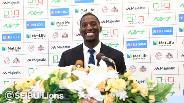 笑顔のヒース投手