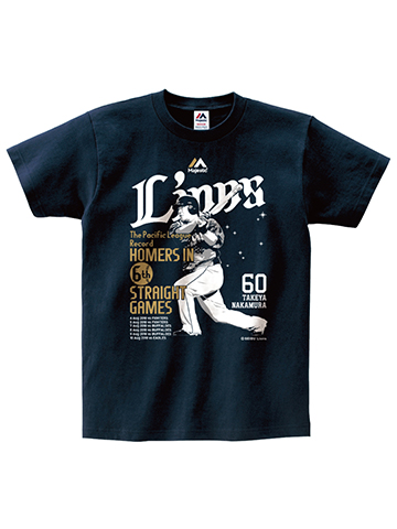 中村選手6試合連続本塁打記念Tシャツ(表)