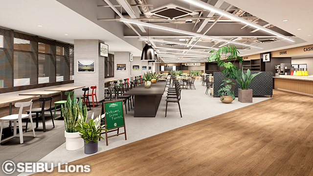 グリーンフォレスト デリ&　カフェ 内観