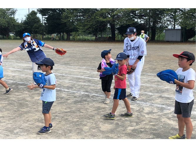 学童ミニ野球教室の様子