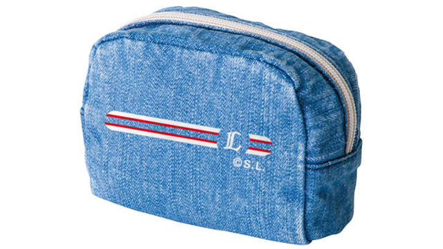 デニムファスナーポーチ