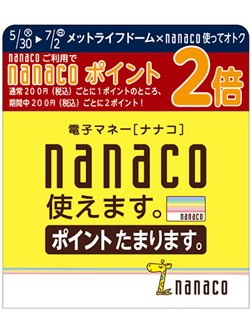 nanacoカード取扱店舗POP