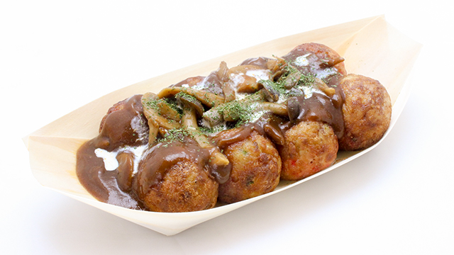 きのこデミグラスソースたこ焼き