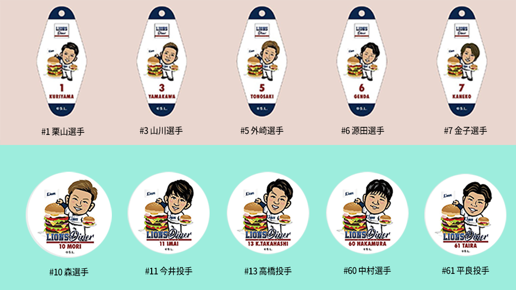 8/31(火)～「LIONS DINER BIGFLAG」にライオンズガチャが登場！若獅子4選手のバーガーレシピも公開！ 埼玉西武ライオンズ