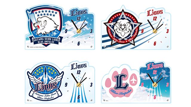 アクリルダイカット時計 ブルーインパルスver.画像