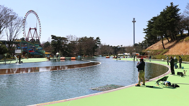 選手とフィッシング体験