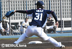 相手の追加点を阻止した岩尾投手