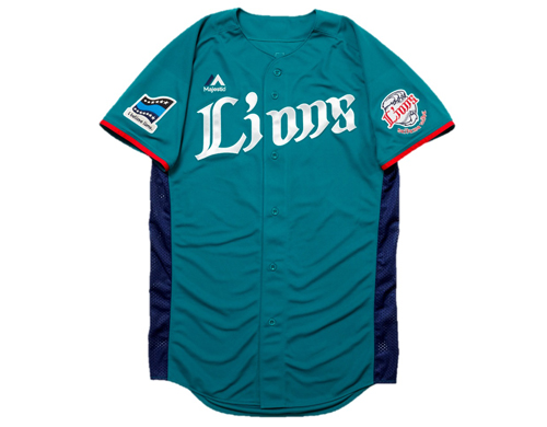 [マジェスティック]ライオンズ フェスティバルズ記念エメラルドユニフォーム（オーセンティック）