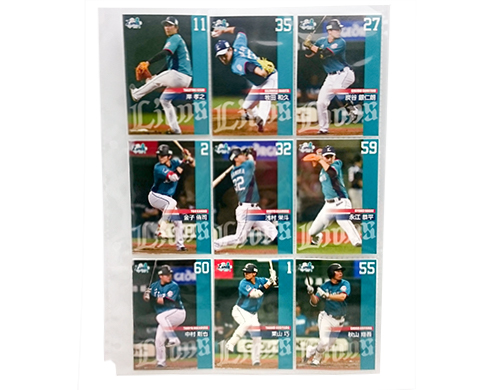 エメラルドユニフォームデザイン選手カード9枚セット