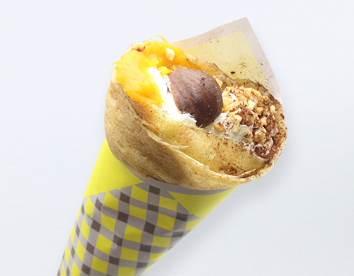 かぼちゃと和栗のクレープ