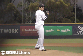 ワンポイント起用に応える野田投手