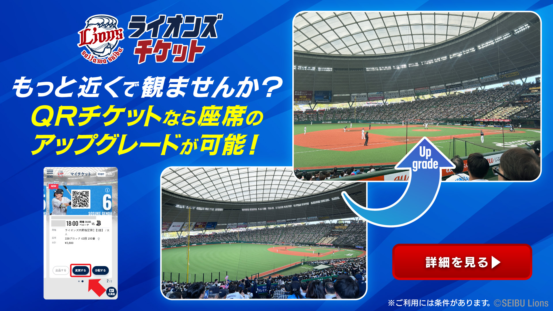 ライオンズチケット(web)限定 遅割チケット